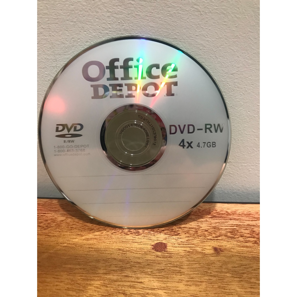 【Office Depot】 DVD-RW 4X 4.7GB 可重覆燒錄空白光碟片