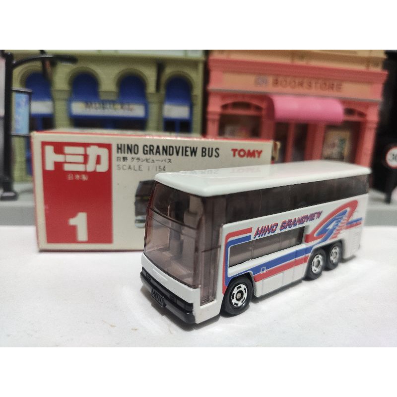 Tomica 日製 紅標 No.1 絕版 1 Hino Grandview Bus 遊覽車 巴士 日本製