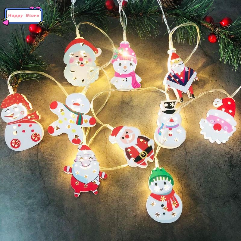 10 LED Christmas Doll Light String Old Man Snowman Light Str