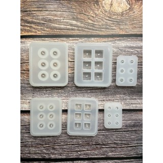 現貨在臺 串珠矽膠模具 6格帶孔圓球矽膠模具 冰格矽膠模具 帶孔方型矽膠模具 DIY吊墜模具 手作飾品模具 滴膠矽膠模具