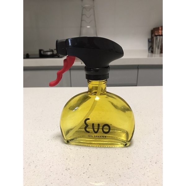 美國 EVO Oil Sprayer 玻璃  噴油瓶 二手黃色