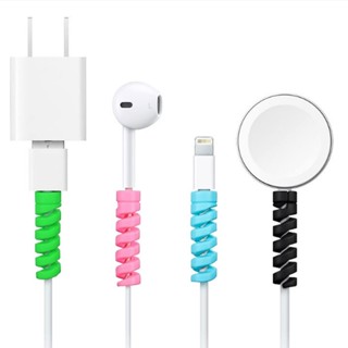 手機充電電纜保護器電纜保護器蓋電纜繞線器夾 USB 充電器線電纜