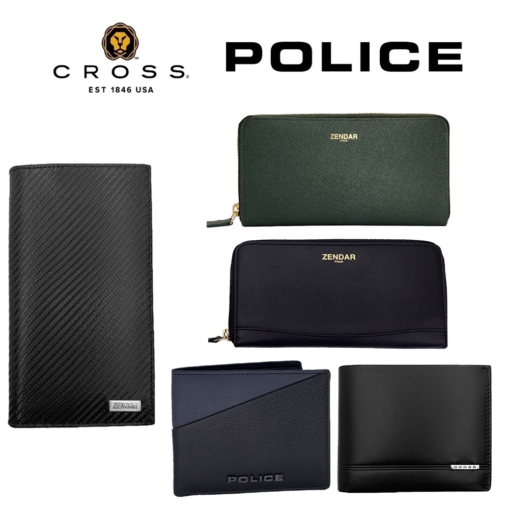 CROSS x POLICE 頂級 小牛皮 限定款 男/女 皮夾 禮盒包裝附原廠送禮提袋 (全新 專櫃 展示品)