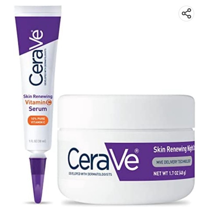 CeraVe 適樂膚維他命C玻酸精華液 CeraVe 肌膚煥新夜霜