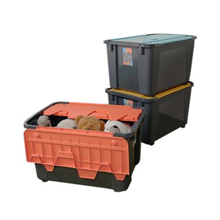 《真心良品》KEYWAY託比Lucky雙掀蓋整理箱55L 衣物收納玩具收納 Lucky LX551 LX552