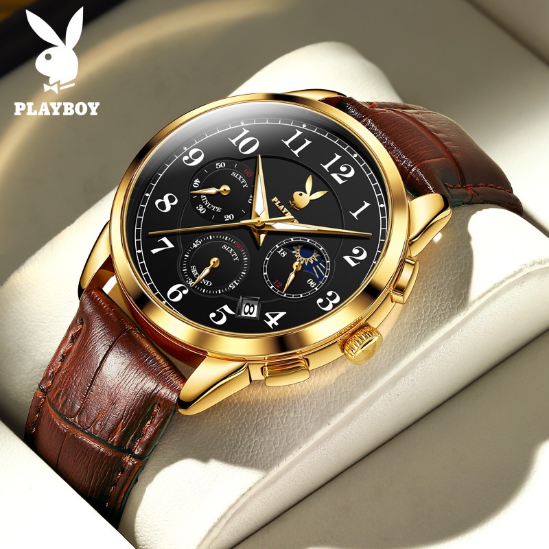【下單當天出貨】 Playboy 3027 國際品牌手錶 潮流 商務 休閒 多功能 運動計時 男士手錶 2022新款〔免