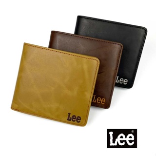 風雅日和💖日本正版 Lee 短夾 (0520369) 刺繡logo 再生皮革 雙折皮夾 零錢包 票卡夾 I31