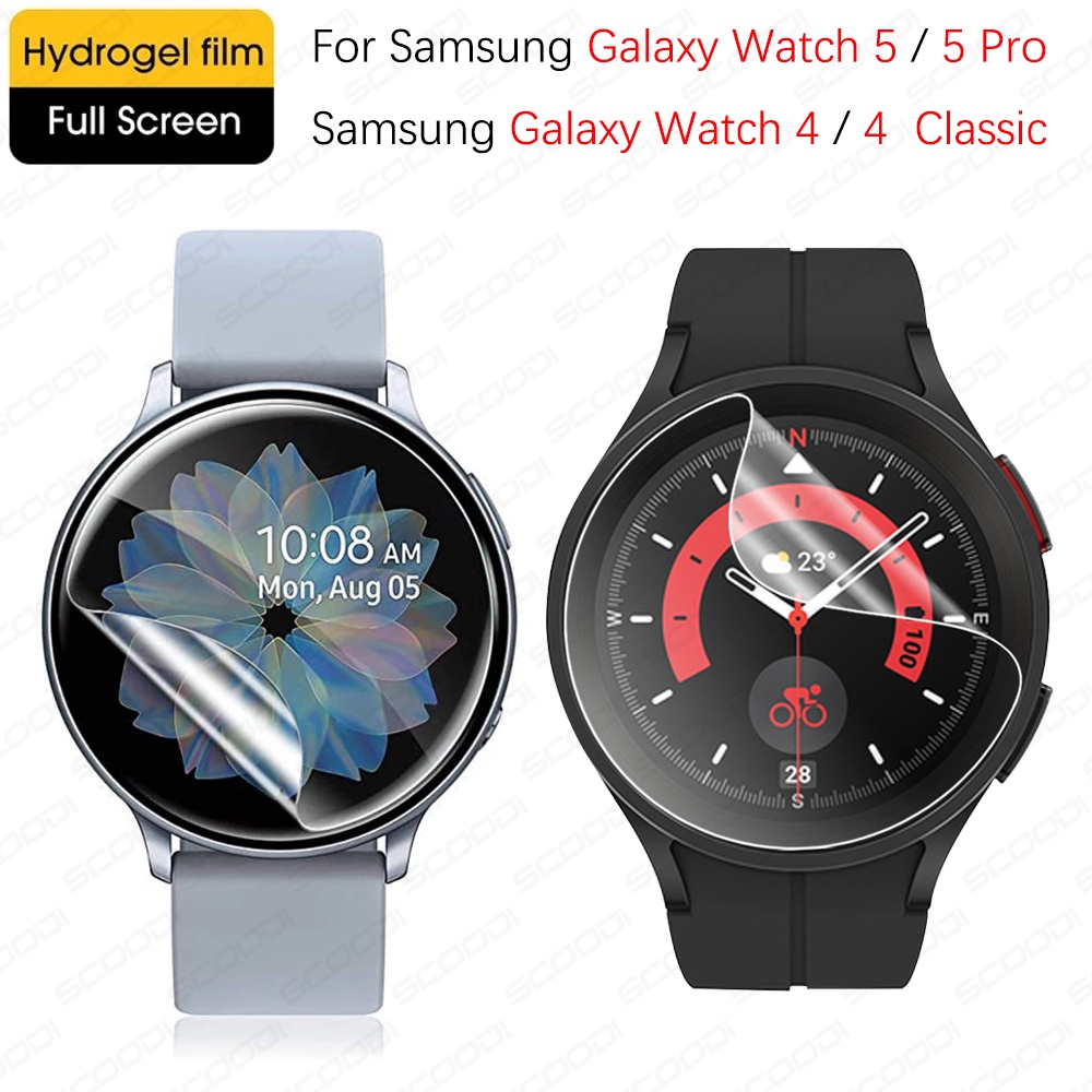 適用於三星 Galaxy watch 6 手錶 5 4 40 毫米 44 毫米屏幕保護膜的水凝膠保護膜適用於手錶 5 P