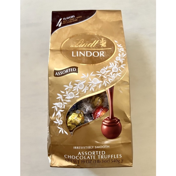 Lindt Lindor 綜合巧克力 夾餡巧克力 （牛奶/黑巧克力/白巧克力/榛果口味）