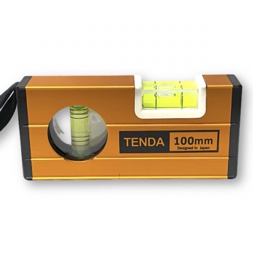 TENDA 水平尺 黑熊 100MM 強磁 鋁合金 水平 垂直 尺規 測量工具 台灣製造 高精密 氣泡 水平儀