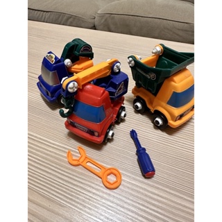 兒童拼裝工程車 拆卸可拆裝 擰螺絲組裝 益智玩具