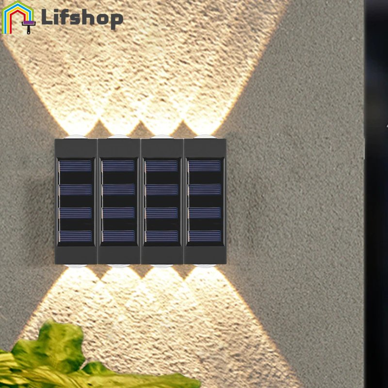 太陽能拼接燈/led上下發光燈/防水戶外樓梯壁燈