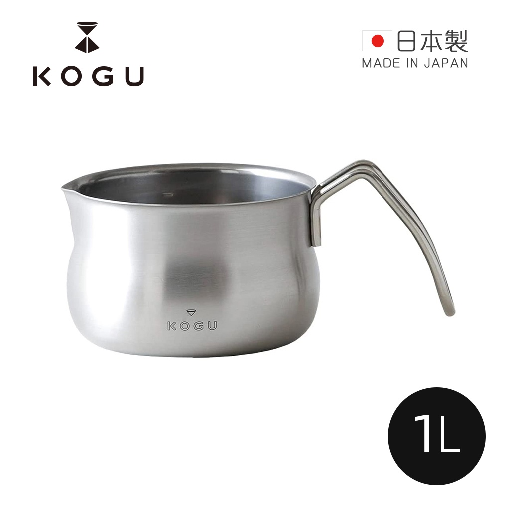 【日本下村KOGU】日製18-8不鏽鋼牛奶鍋(附刻度)-1L