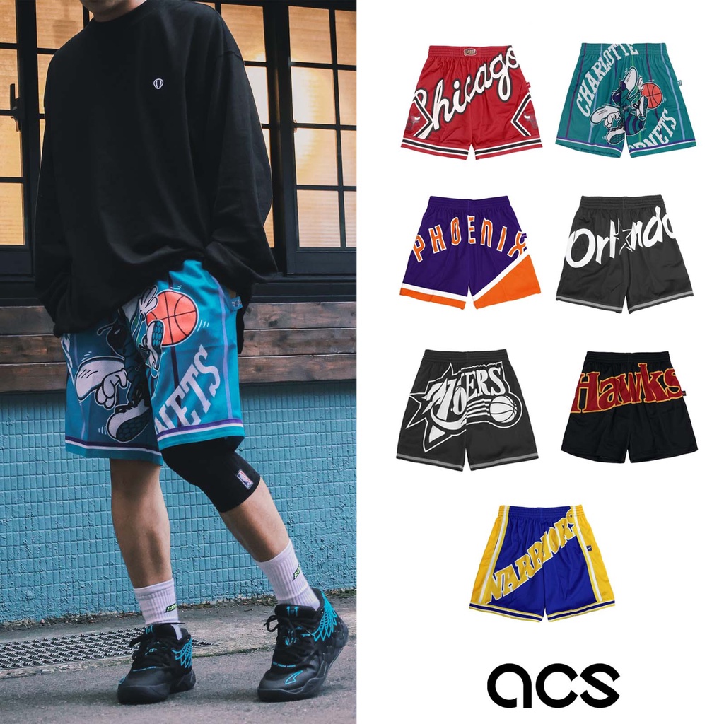 Mitchell &amp; Ness NBA Big Face 短褲 老鷹 公牛 黃蜂 勇士 太陽 魔術 76人 【ACS】