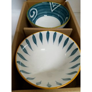 2入日式瓷碗禮盒🌺🌺全新 華新麗華股東會紀念品