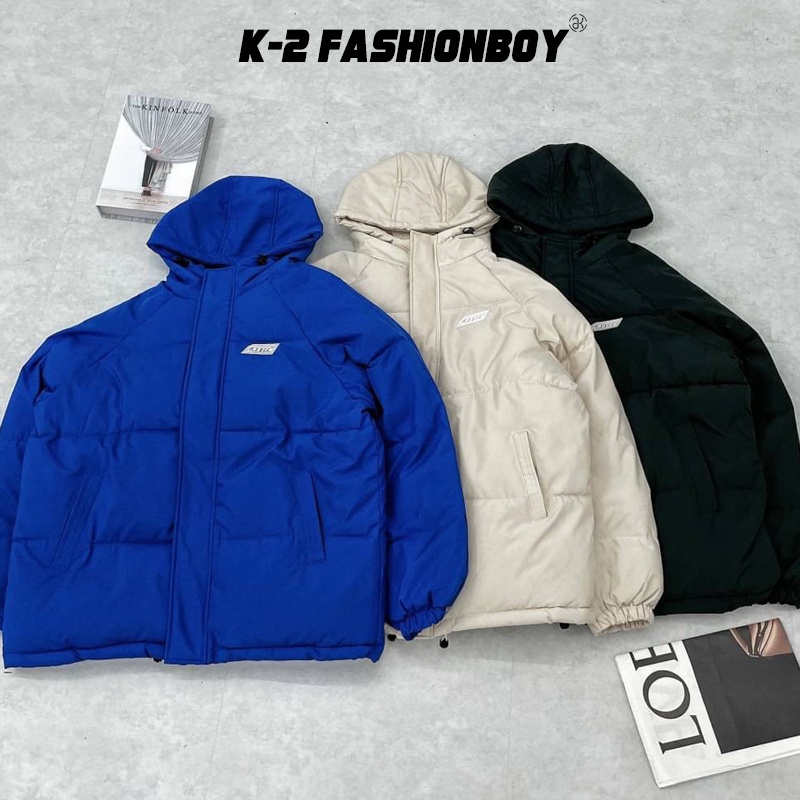 【K-2】韓國 秋冬 羽絨外套 厚外套 小標 連帽外套 口袋 情侶 外套 克藍因藍 保暖 穿搭 K2【T8811】