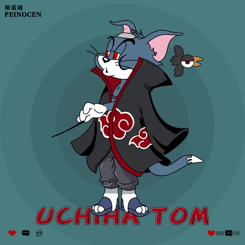 貓和老鼠聯名火影忍者衛衣湯姆杰瑞情侶裝宇智波鼬動漫男日系衣服