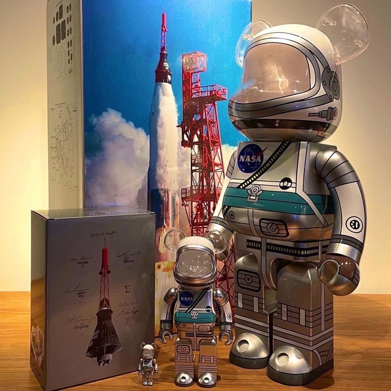 全新未拆現貨正品 BE@RBRICK BEARBRICK 1000% 庫柏力克熊 NASA 水星計畫 太空人