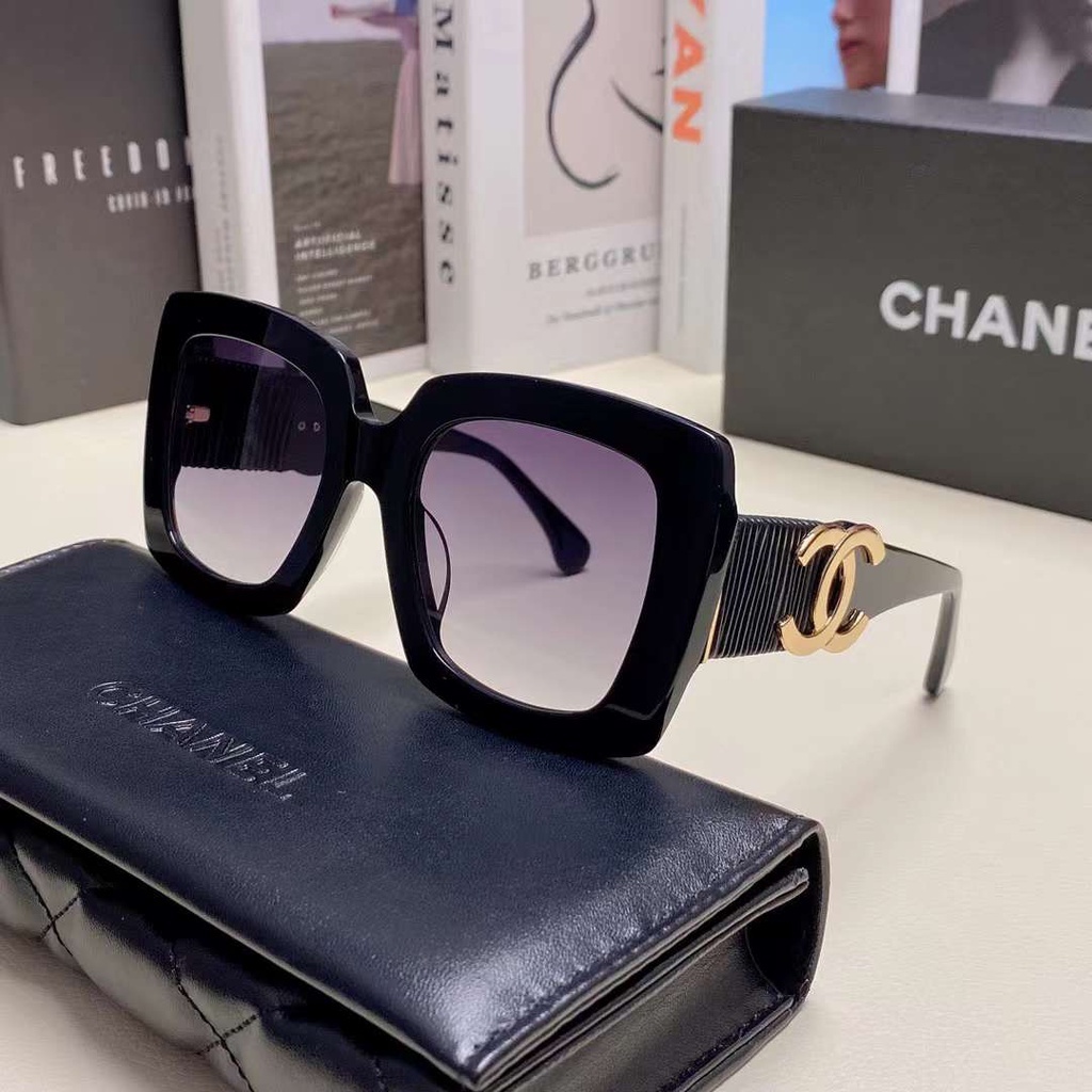【預購】麗睛眼鏡Chanel【可刷卡分期】香奈兒CH5474Q(黑金)太陽眼鏡/香奈兒新款太陽眼鏡/香奈兒熱賣款眼鏡