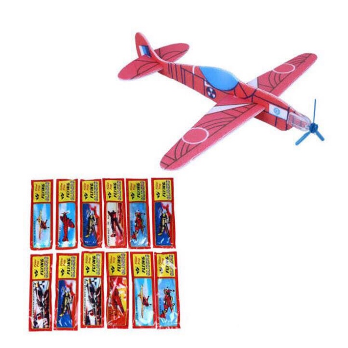 ღTammy泰咪ღ 台灣全新現貨 泡沫飛機魔術迴旋飛機-48入 DIY 組裝 超值組 戶外玩具 手擲飛機 小飛機 3歲+