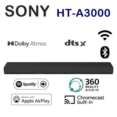 【樂昂客】現貨可議!台灣公司貨 SONY HT-A3000 3.1 聲道 聲霸 家庭劇院 Atmos