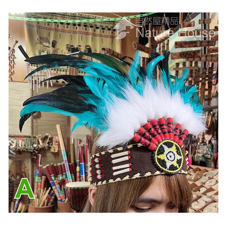 【現貨+速寄 】酋長帽 印地安頭飾 拍攝道具 cosplay 派對 原住民 羽毛頭飾角色扮演舞台表演聖誕節化妝舞會 自然