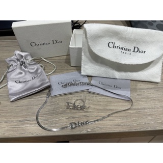 專櫃購入 正版 Christian Dior Logo 項鍊 頸鍊 戒指 組合