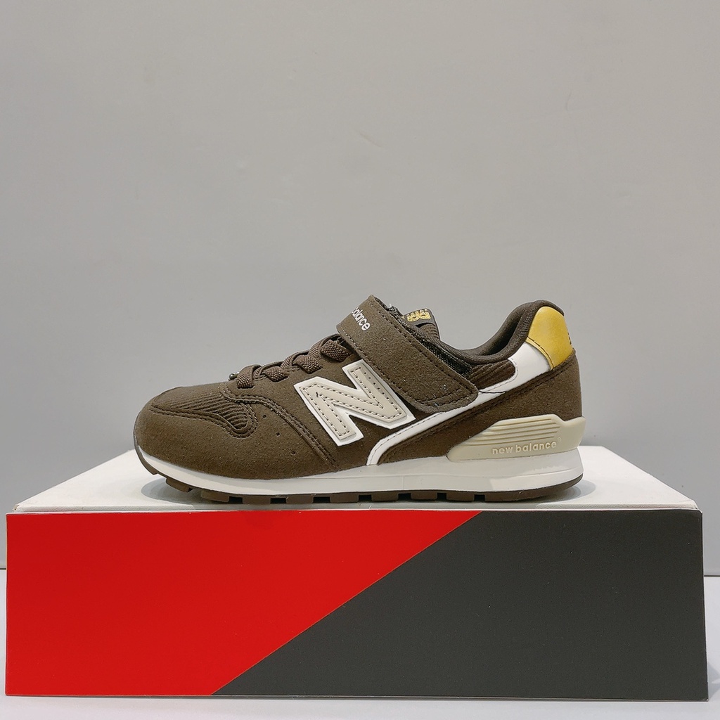 New Balance 996 中童 咖啡色 麂皮 舒適 透氣 寬楦 魔鬼氈 運動 休閒鞋 YV996JL3