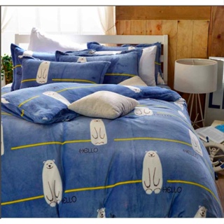 冬季聖品·保暖舒適·法蘭絨鋪棉兩用被床包四件組