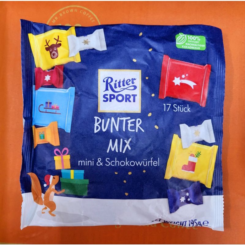 德國Ritter Sport力特聖誕節綜合口味可可製品 195g