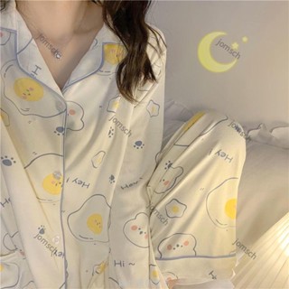 臺灣公司 ins睡衣女秋冬季日系春季開衫甜美學生可外穿長袖家居服套裝韓版甜美睡衣長袖睡衣卡通睡衣