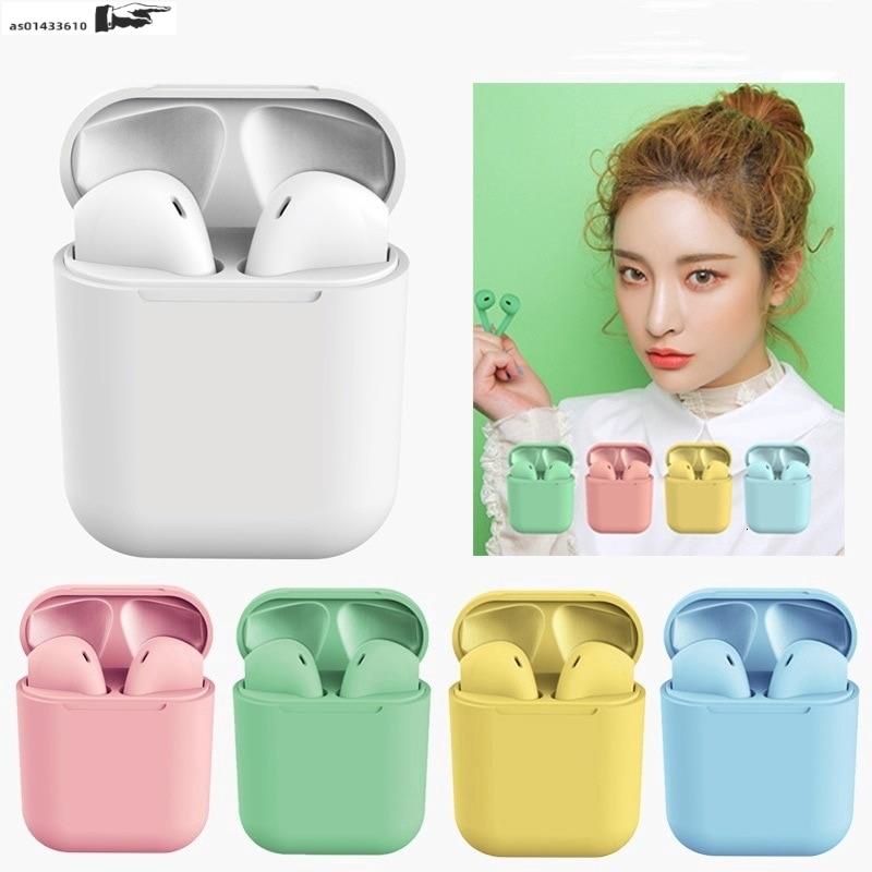i12 TWS Wireless Bluetooth Earphones Frosted Subwoofer Headp