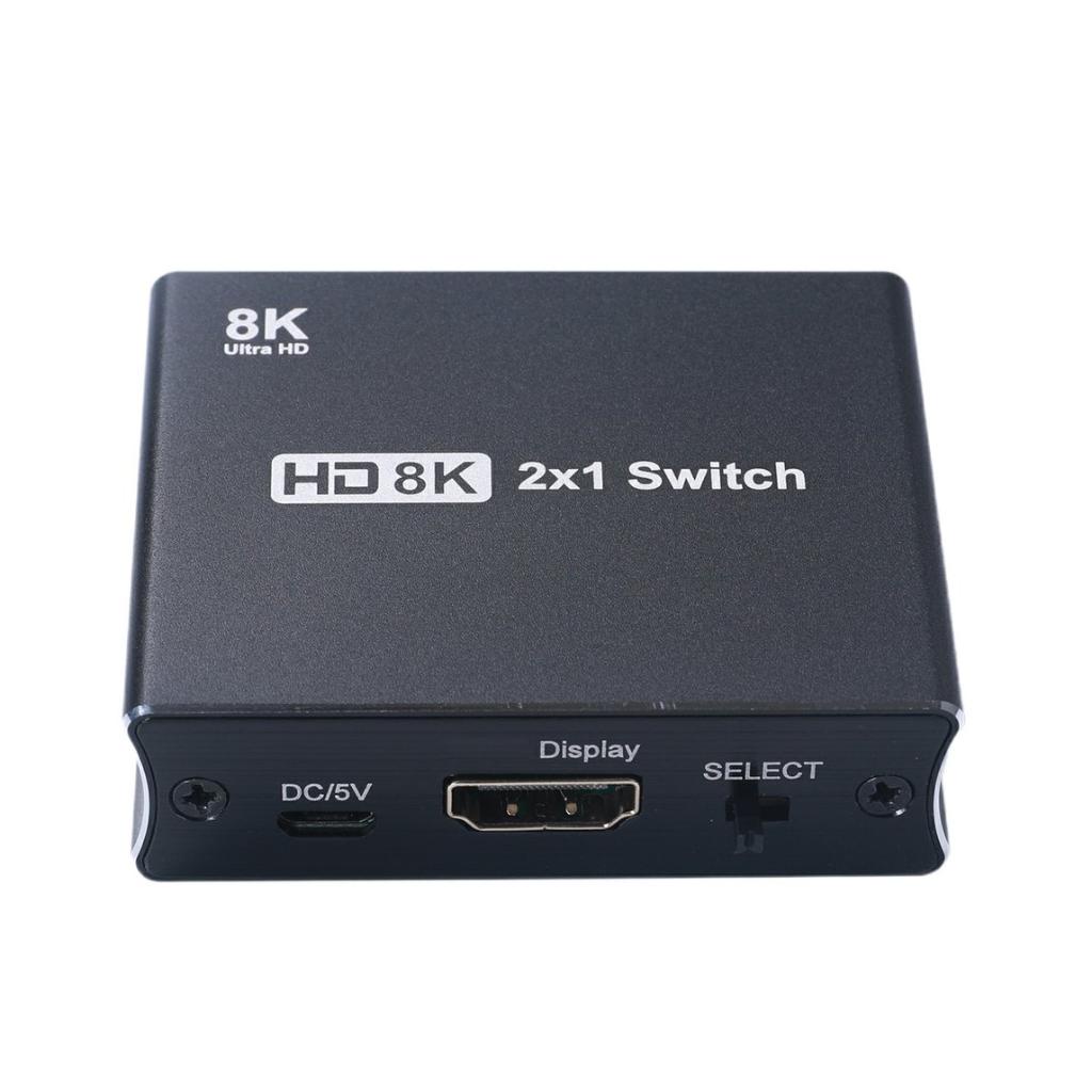 切換器 HDMI 兼容 2.1 超高速 48Gbps 2 進 1 出 8K@60Hz 4K@120Hz