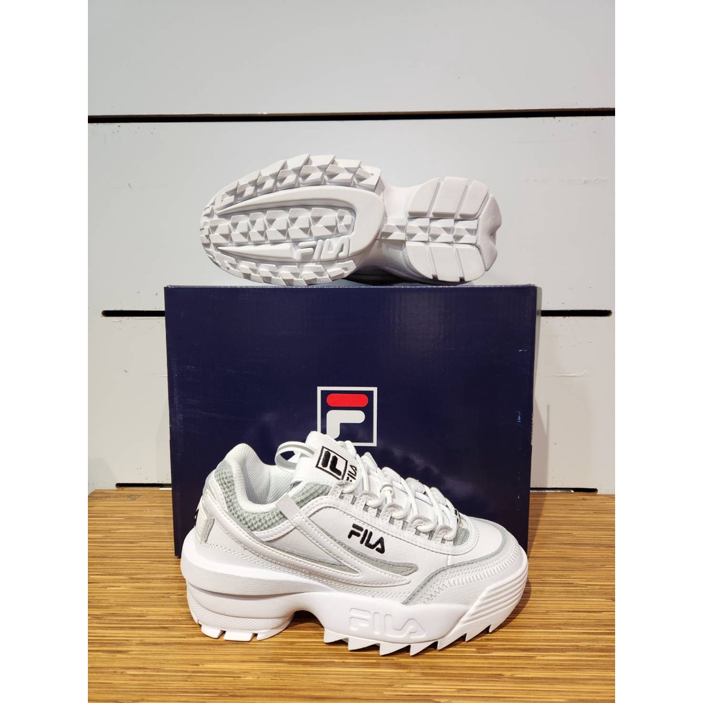 【清大億鴻】FILA DISRUPTOR II EXP 女鞋 老爹鞋 鋸齒鞋 休閒鞋 白色5C609W-103