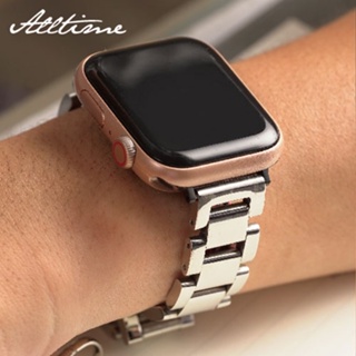 【AllTime】鏤空三排不鏽鋼 Apple Watch通用錶帶 Ultra S8 S7 S6 S5 S4 S3 SE