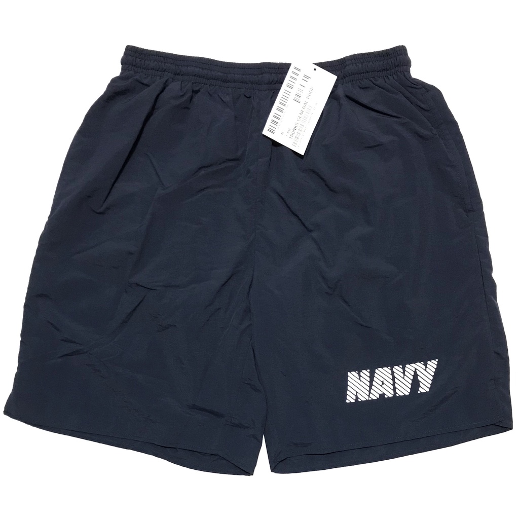 美軍公發 USN 海軍 NAVY 運動短褲 PFU 深藍色 全新