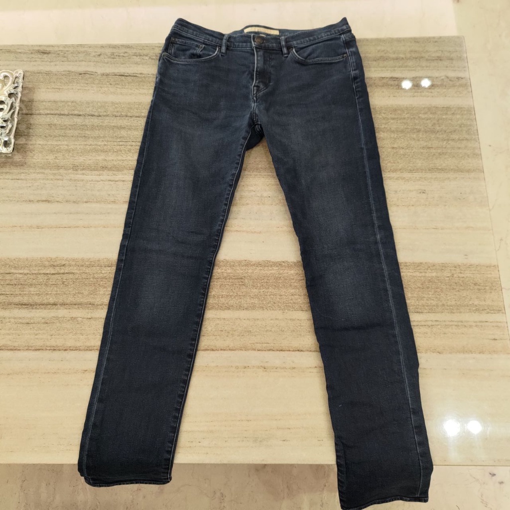 【二手極新】Burberry SLIM FIT JAPANESE DENIM JEANS牛仔褲 深藍色