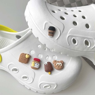 [迷人的裝飾]咖啡甜點系列（咖啡/心餅乾/果醬/冰淇淋/熊餅乾）Crocs Jibbitz可愛鞋釦手工DIY手機殼首飾配
