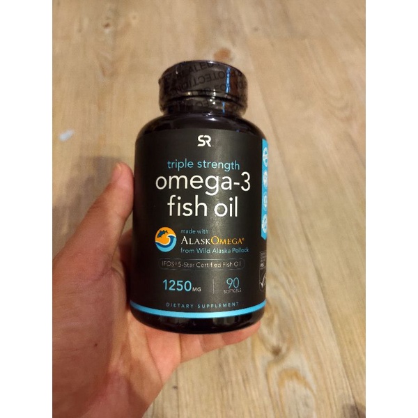 （現貨）90顆 Sports Research Omega-3  高濃度魚油 1250mg 90顆