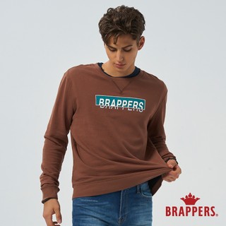 BRAPPERS 男款 經典方框logo印花T恤-焦糖色
