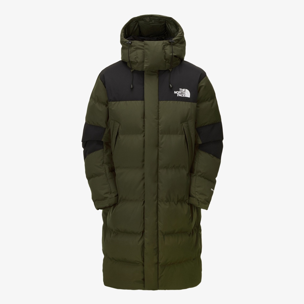 【吉米.tw】韓國代購 THE NORTH FACE 白標 AK DOWN COAT 長版 連帽 羽絨外套 軍綠 NOV