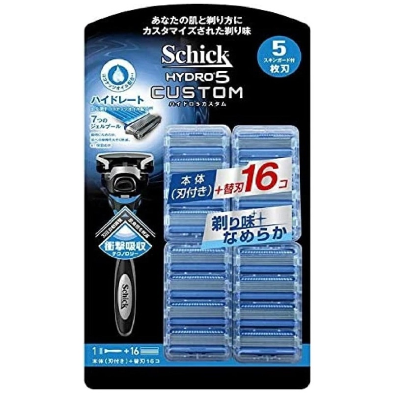 現貨🇯🇵日本境內版 Schick舒適牌水次元 5刀片刮鬍刀  超值17個替換刀頭 敏感肌 滑順保濕舒適 HYDRO