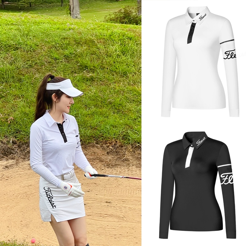 高爾夫服裝長袖女裝戶外T恤秋速乾透氣GOLF上衣POLO衫球衣訂製