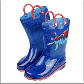 蜘蛛人SPIDER-MAN 兒童雨鞋高筒雨靴 台灣製造藍紅 MNKL09696(205)