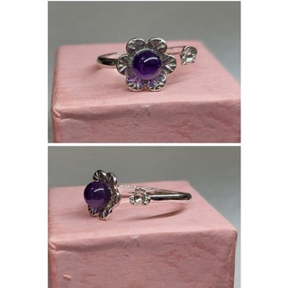 天然紫水晶戒指5mm（貴人.智慧之石）