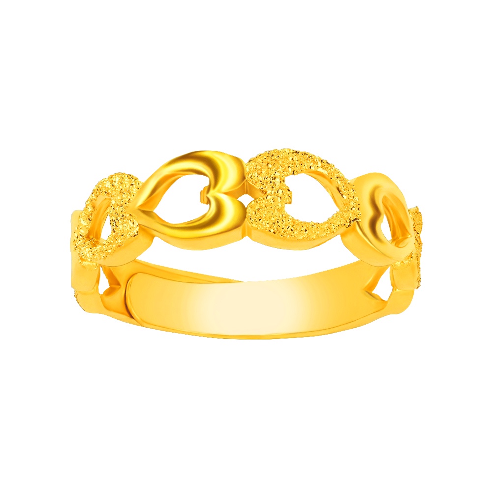 【元大珠寶】『愛的主旋律』黃金戒指 活動戒圍-純金9999國家標準2-0165