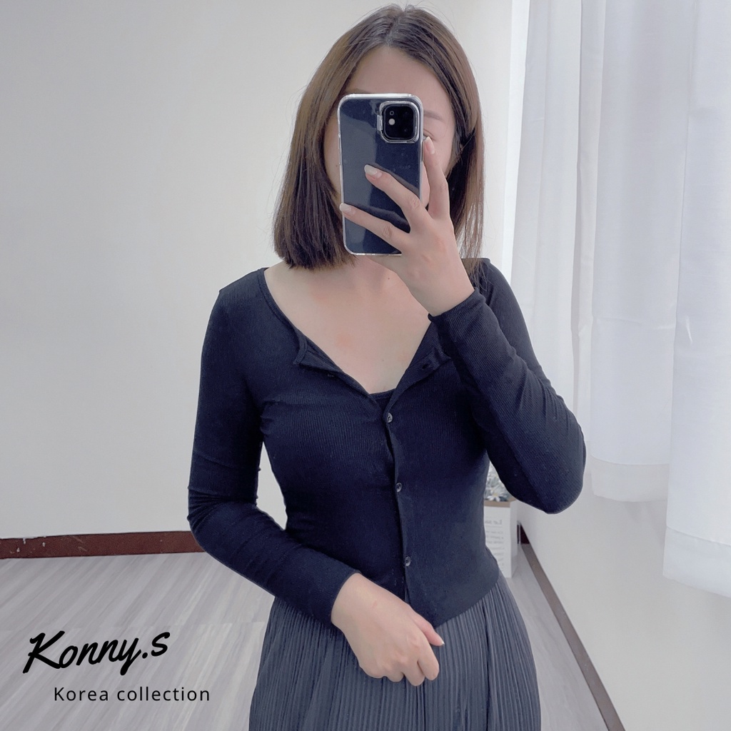 【KONNY.S】✿ 現貨┃ 彈性兩件式上衣┃休閒款 上衣 女裝 外套+小可愛