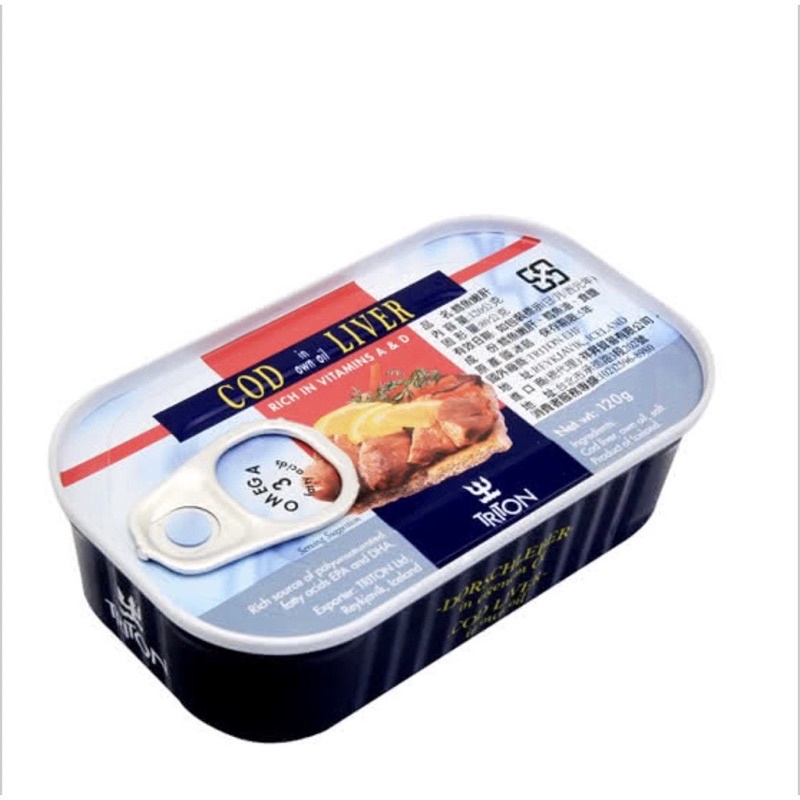 《全新 現貨》鱈魚肝 藍鐵罐120g 深海 魚油 鱈魚肝拼盤 魚罐頭 冰島鱈魚嫩肝