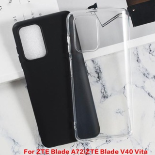 Zte Blade A72 4G Blade V40 Vita Gel 矽膠手機保護後殼保護殼的軟 TPU 手機殼