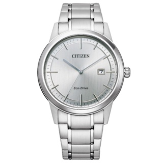 【CITIZEN 星辰】PAIR 光動能不鏽鋼簡約紳士腕表-銀40mm(AW1231-66A)